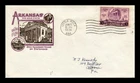 DR JIM STAMPS US COVER ARKANSAS CENTENNIAL FDC SCOTT 782 IOOR CACHET