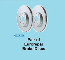 Rear Brake Discs Pair Vented Eurorepar For Jaguar S-Type II XJ Saloon 288mm