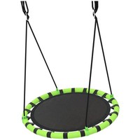 AIYAPLAY Kid Nest Swing Seat, 100cm Diameter Round Saucer Swing Set, Black