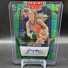 JACY SHELDON Auto Green Pulsar Prizm /25 2025 Panini Prizm WNBA #SG-JS Mystics