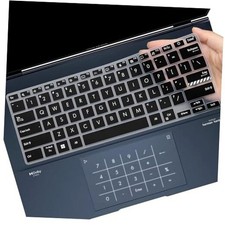 Keyboard Cover Skin for ASUS ZenBook 14X OLED UX3404 UX3405, ZenBook 14 Black