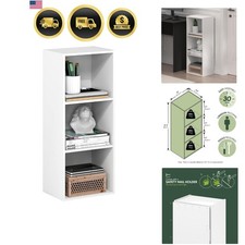 Book Shelf Modern Cube Storage Stand Bookcase Home Office Living Room White