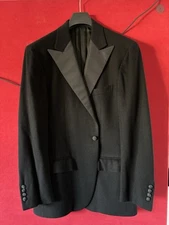 Polo Ralph Lauren 100% Cashmere Peak Lapel Tuxedo Jacket In Black - Size 40R