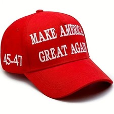 Trump 2024 Make America Great Again Slogan with USA Flag Adjustable Baseball Cap