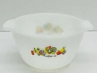 Vintage Anchor Hocking Fire King Chanticleer Rooster 7” Milk Glass Mixing Bowl