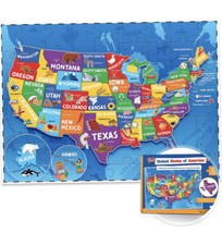 United States Puzzle for Kids - 70 Piece - USA Map Puzzle 50 States with Capital