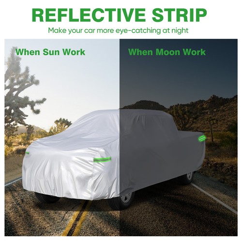 Waterproof Pickup Truck Car Cover Outdoor Universal For Ram 1500 Crew Cab 6.3ft - Picture 7 of 20