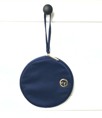 GIORGIO ARMANI Beauty Blue, NEW,  Makeup Pouch Vanity Case Round Velvet Bag