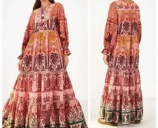 Farm Rio Anika Print Macaws Maxi Dress Size S NWT $345