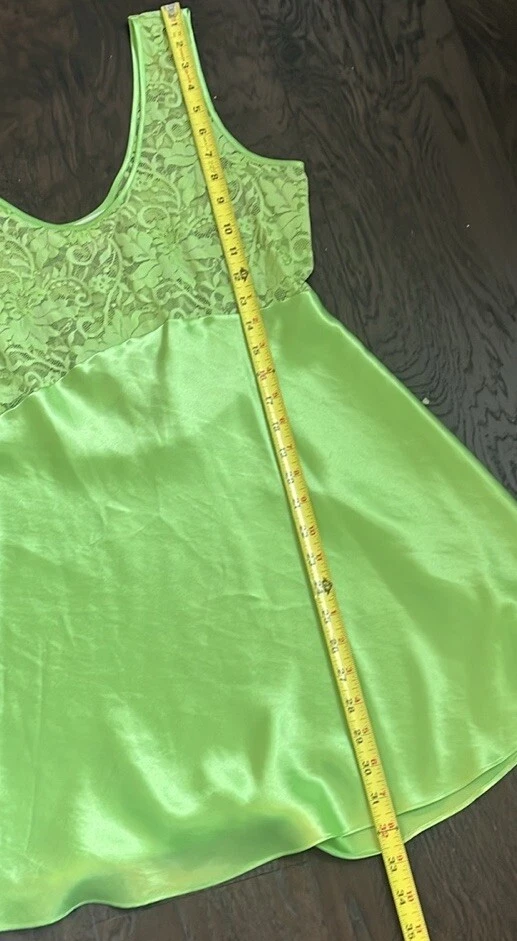 UNDERCOVER VICTORIA'S SECRET abito slip verde vintage taglia S