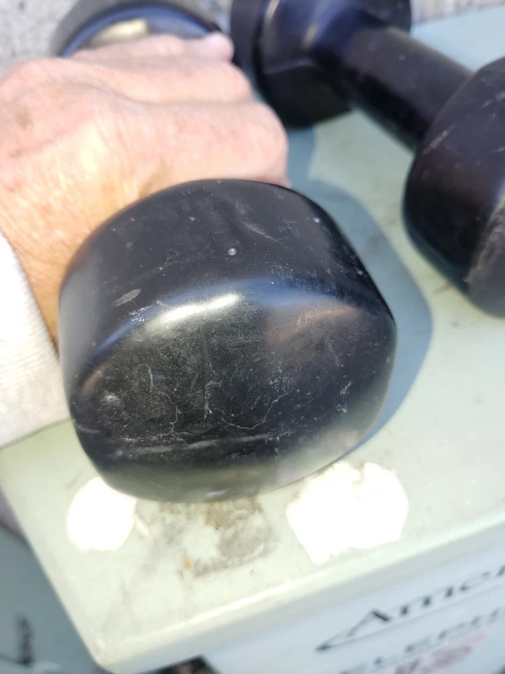 2 8 фунтов виниловое пластиковое покрытие гантели шестигранный ручной вес 16 фунтов тренировки Бесплатная доставка - Изображение 2 из 2