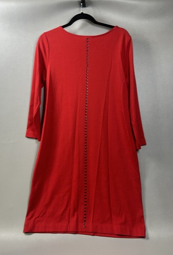 NWT Joan Vass Red w/Black Dots Dress-Size M/1 - Picture 2 of 6