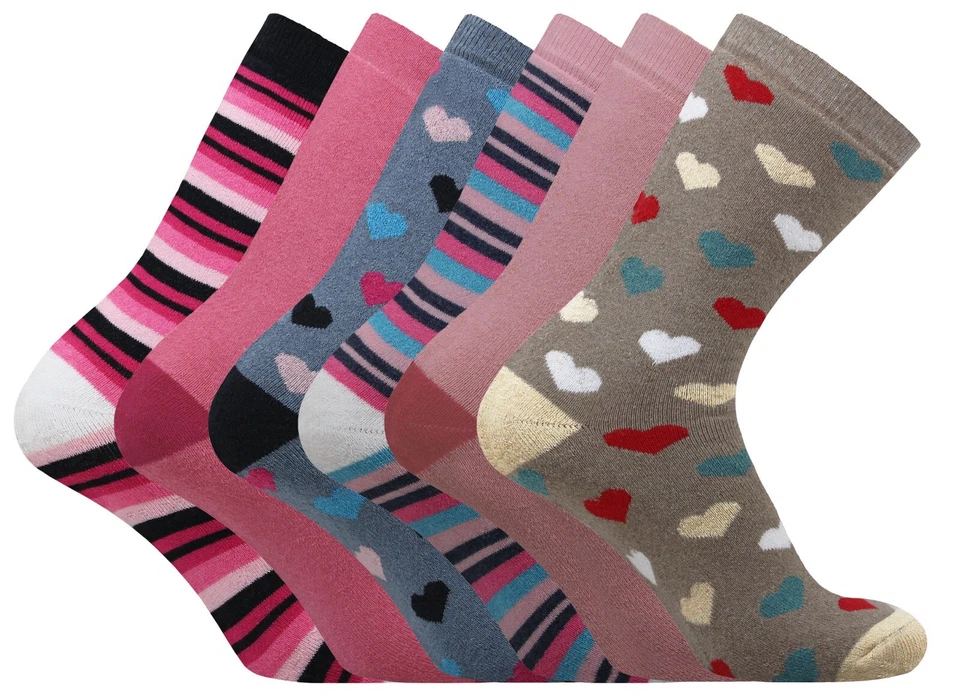 Calcetines térmicos cepillados para cama para mujer talla única 4-7 Foto 3 de 4