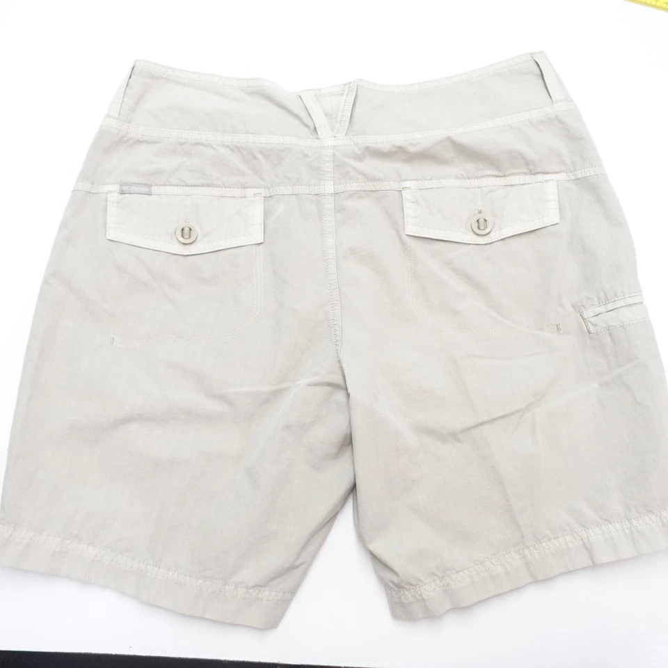 Columbia Shorts Womens 10 Cream Lined 100% Cotton Pockets Regular Fit Zip Fly - Image 2 of 4