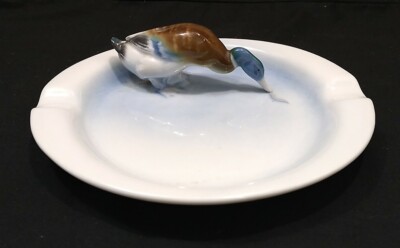 VINTAGE KUNSTPORZELLAN ILMENAU GDR GERMANY PORCELAIN ashtray duck pond