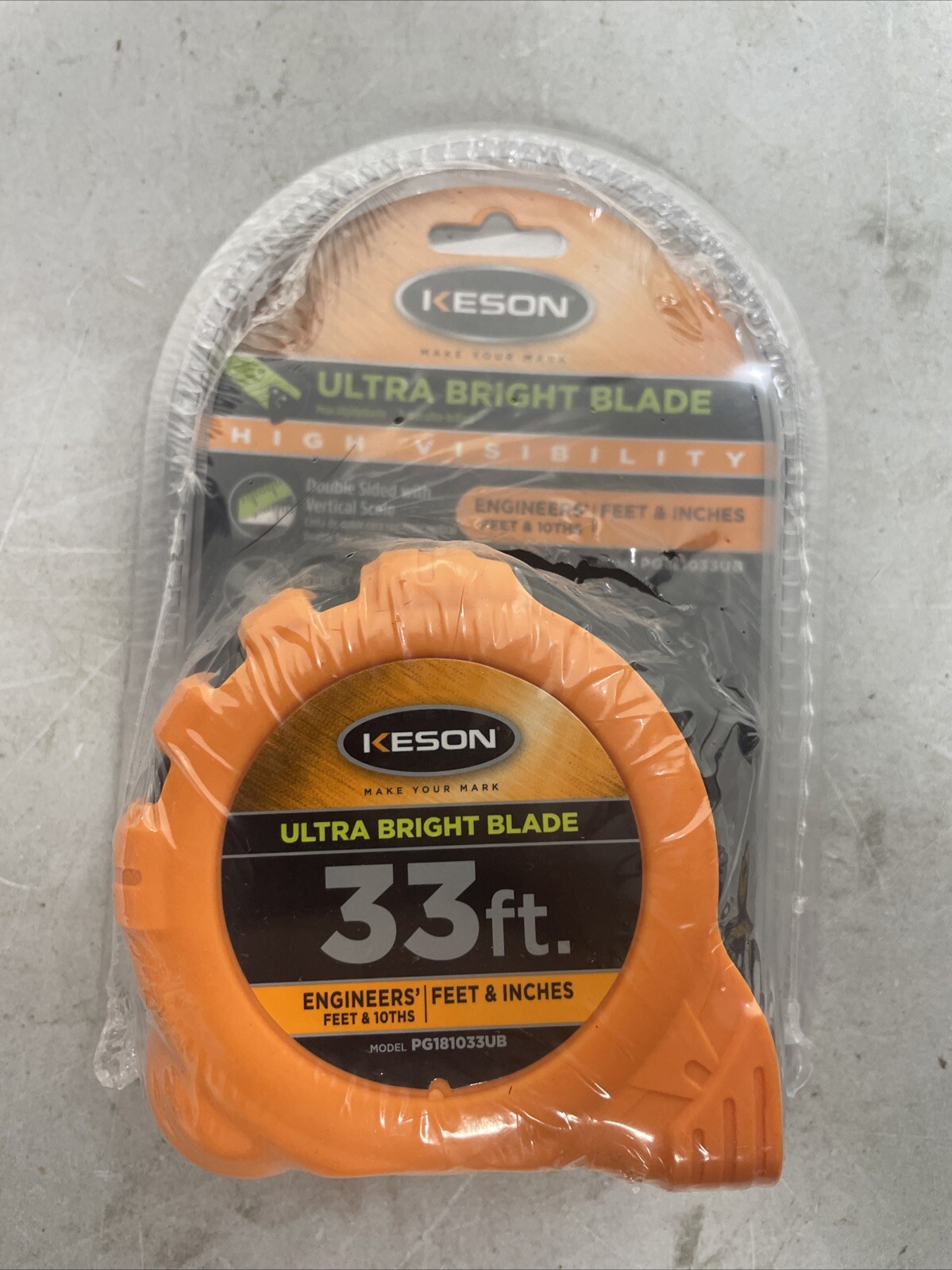 Keson Pg181033ub 33 Ft Tape Measure, 1 In Blade