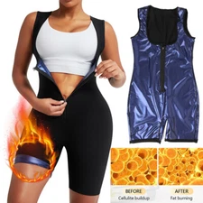 Women Waist Trainer Sauna Suit Sweat Vest Body Shaper Weight Loss Tank Top Fajas
