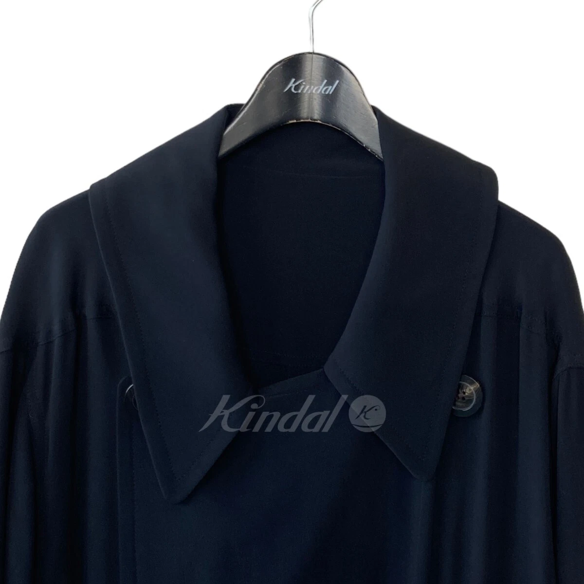 Used Rick Owens 20Ss Tecuatl Silk Trench Coat Ru20S7978-Cc Black Size 46 190323