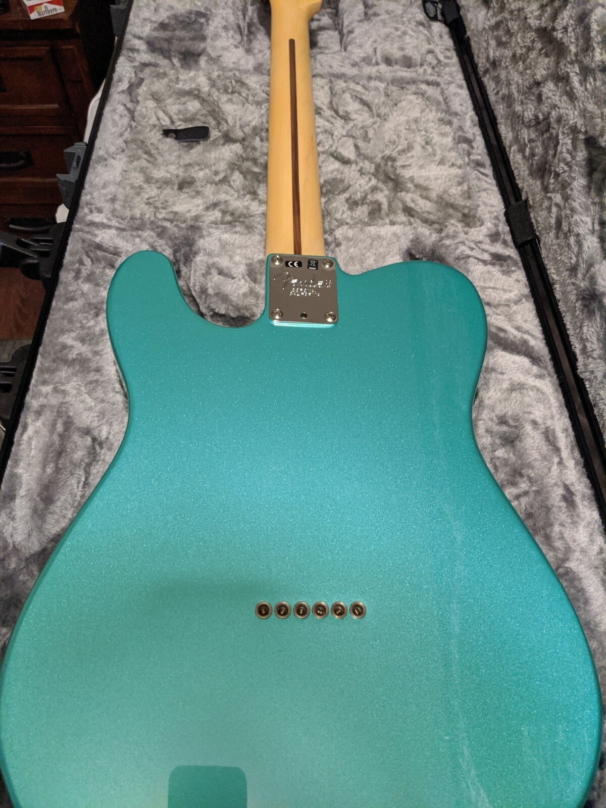 fender green case