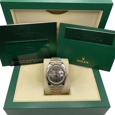 Rolex Datejust 41 126331 Wimbledon 18k Everose Gold Stahl Dial Uhr B&p 2025