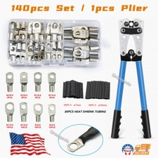 6-50mm  Cable Lug Crimper Large Wire Terminal Crimping Tool / 140PCS Connectors