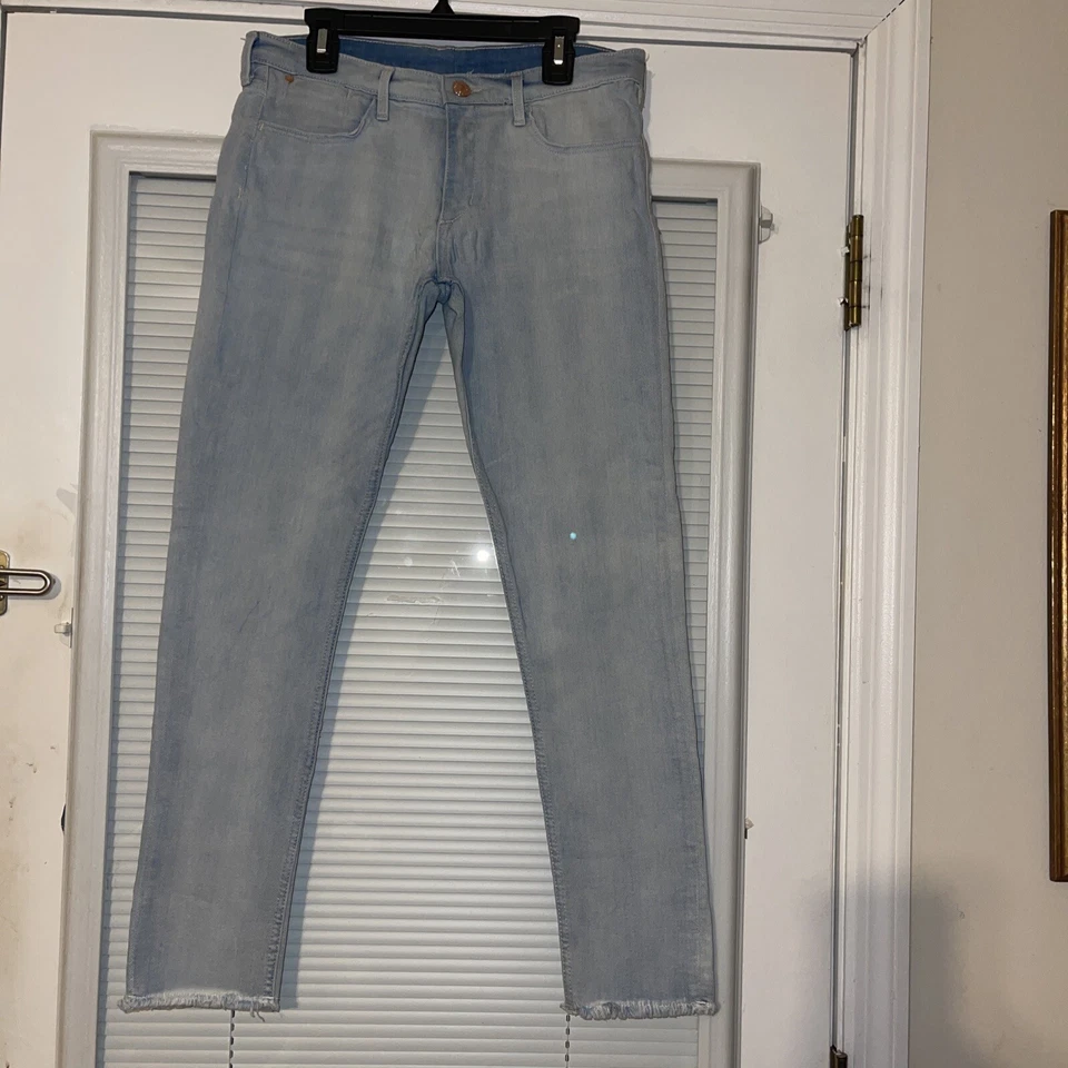 ДЕВОЧКИ H & M ЭЛАСТИЧНОЙ СИНИЙ 13-14Y МОЛНИИ ДЖИНСЫ СВЕТА СТИРКА НЕОБРАБОТАННЫЙ ПОДОЛ 5-КАРМАН EUC - Изображение 2 из 4