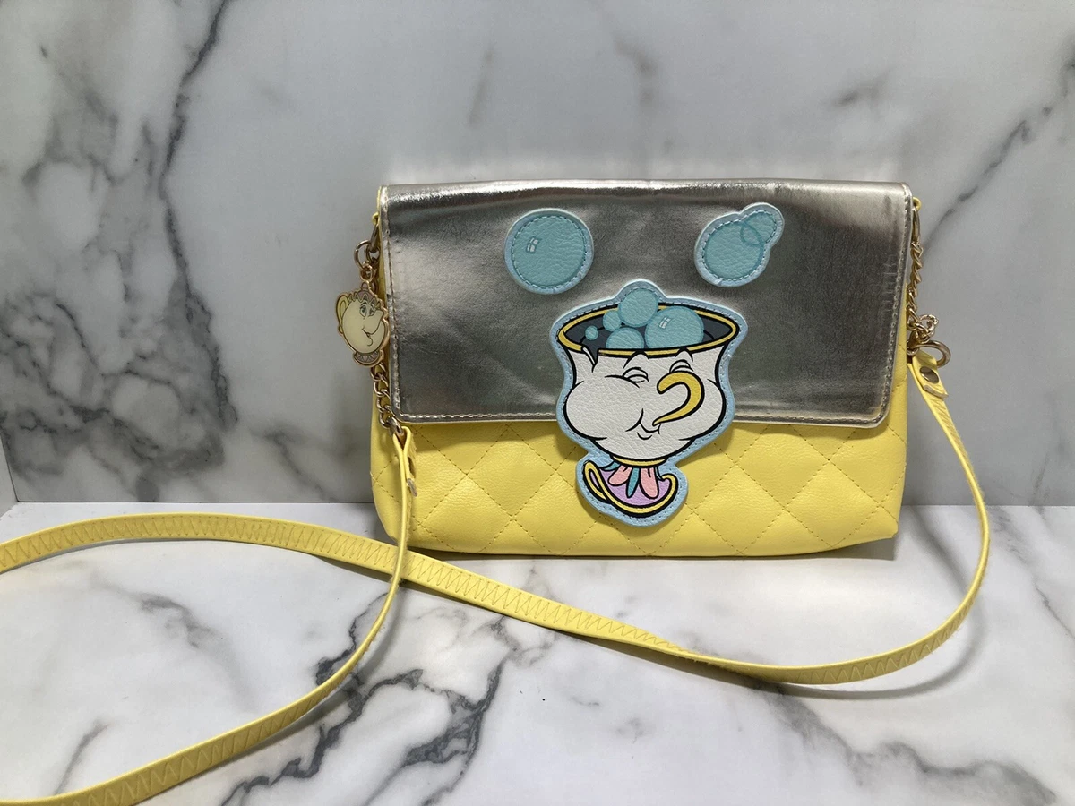Disney Beauty and the Beast Teacup Mrs. Potts Yellow Clutch Purse