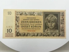 Bohemia and Moravia, P8s, 10 Korun, 1942, UNC, Specimen