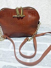 Steve Madden -Cognac Brown Cross body with gold chain accents sz small