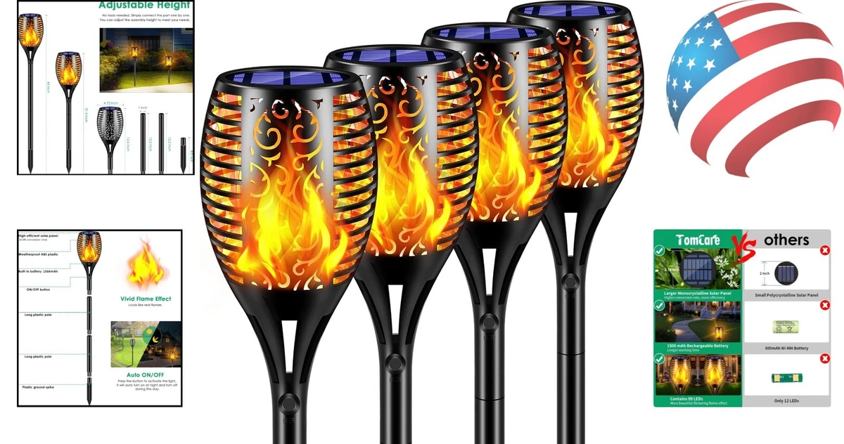 Tomcare solar 2024 torch lights