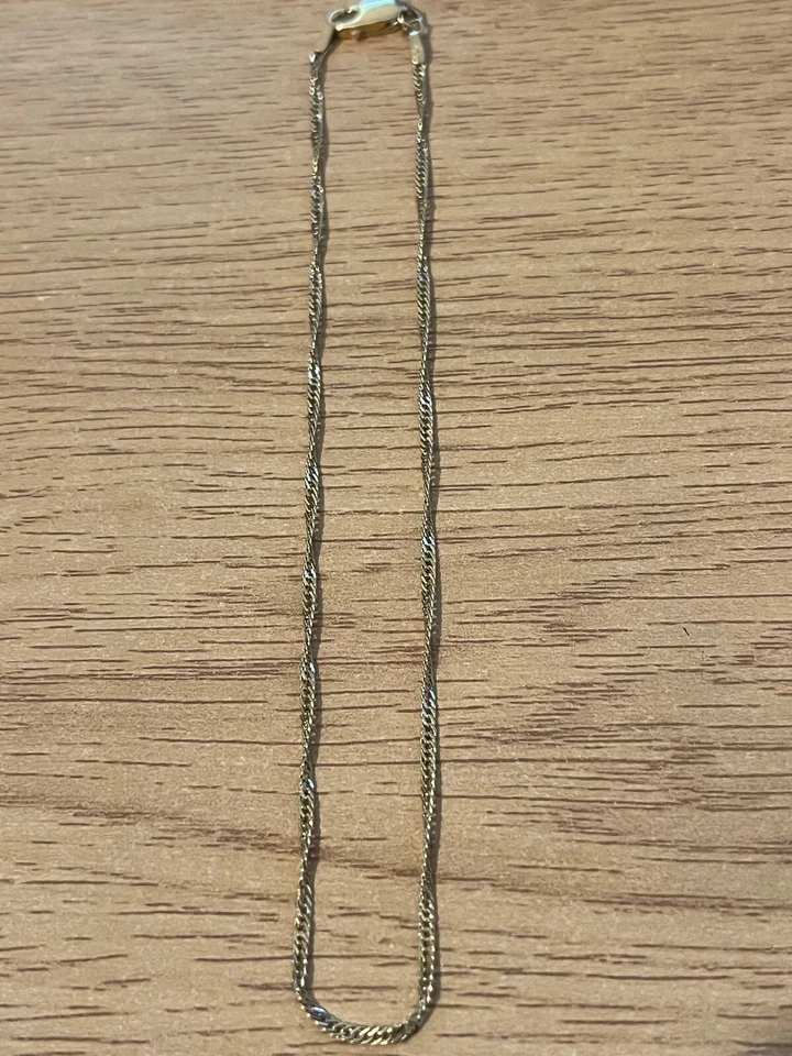 Vintage Hallmarked 14ct Yellow Gold Twisted Curb Link Bracelet 24cm / 9.448" - Image 2 of 4