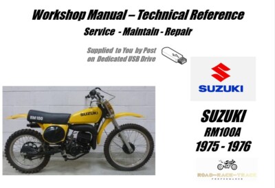 Suzuki RM100A RM100 A Service Reparatur Werkstatthandbuch USB 1975 - 1976
