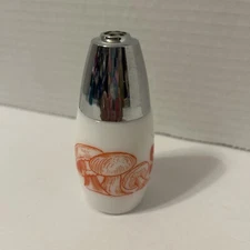 Mushroom Salt Shaker Milk Glass Gemco Westinghouse Orange Chrome Top SALT ONLY