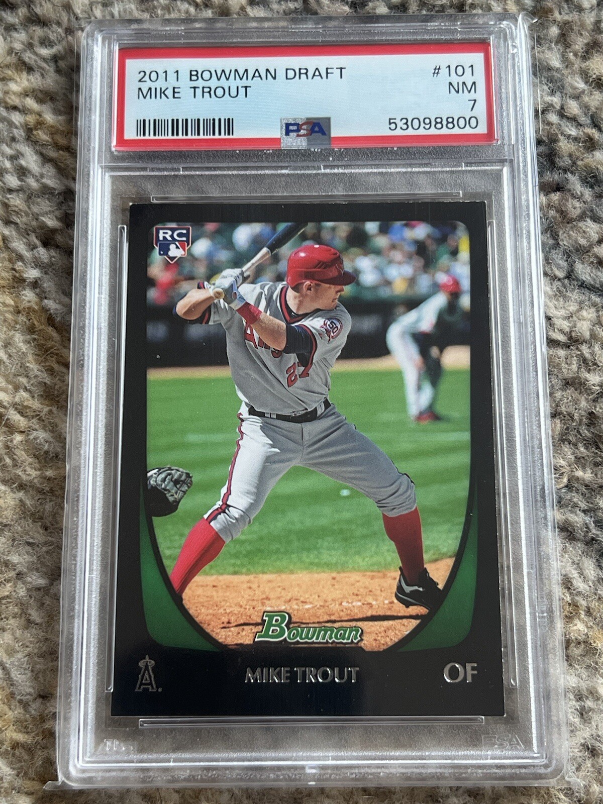 2011 Bowman Draft Mike Trout #101 RC PSA 7