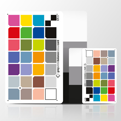 The Colour Target 28: Duo Card Set - Waterproof PVC Colour Card For Photography