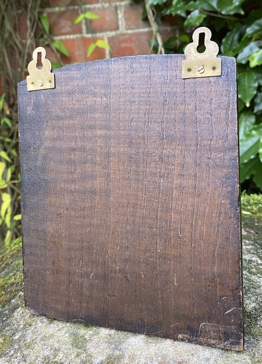 Vintage Lovely Original Old Wooden & Brass Wall Letter Rack Interior