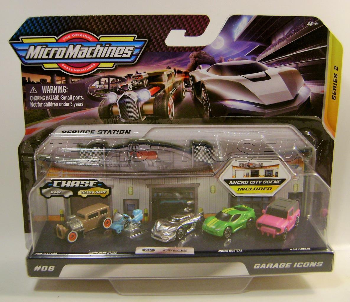 RECLUSE CHROME CHASE CAR GARAGE ICONS THE ORIGINAL MICRO MACHINES