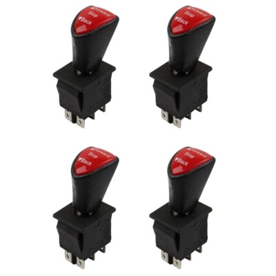 4X Forward Stop Reverse DPDT 6Pin Lock Slide Rocker Switch Roc6030-