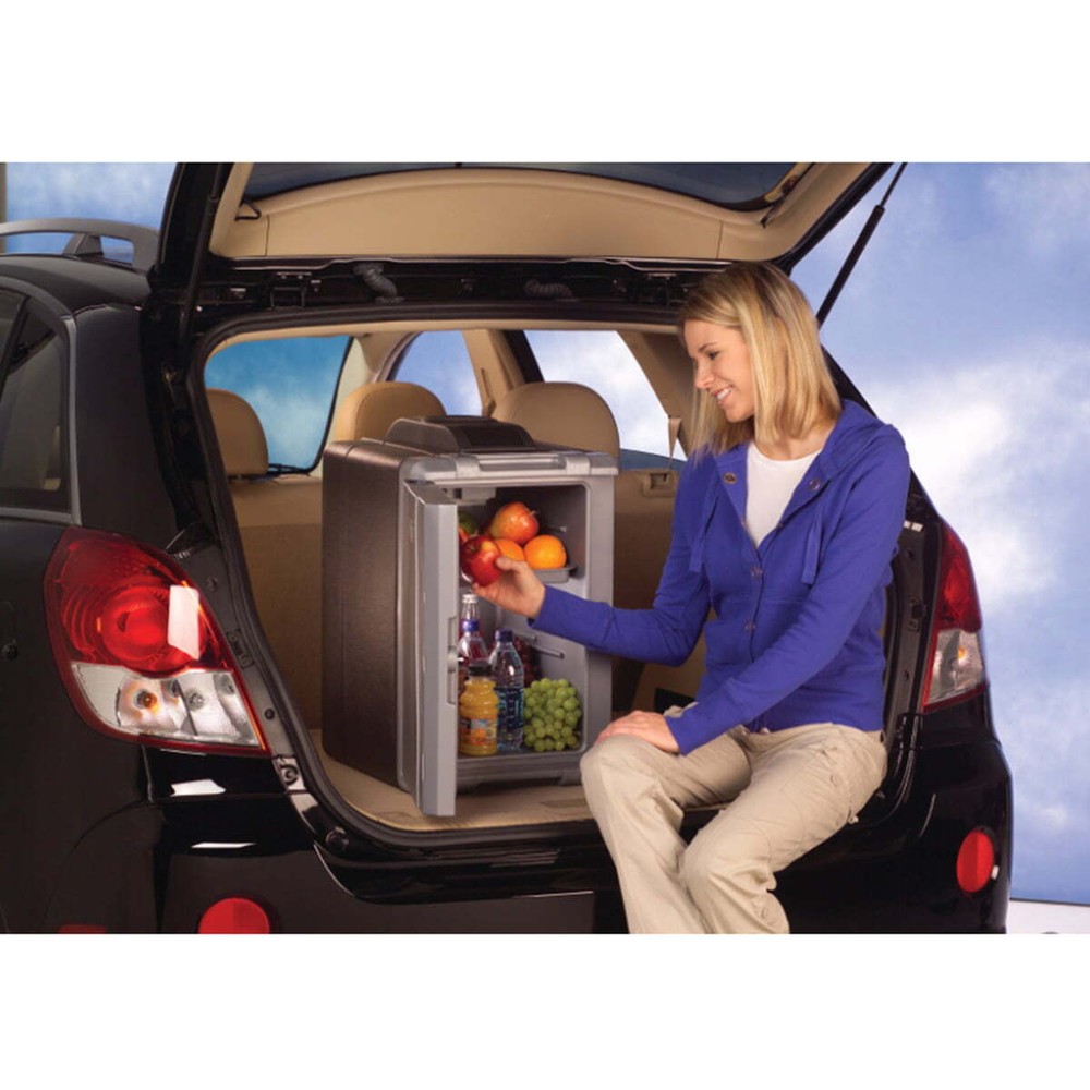 Power Chill Thermoelectric Camping Cooler, 40Qt, Gray