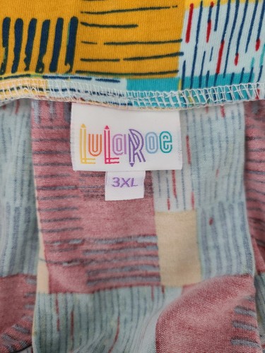 LuLaRoe neuer geometrischer Druck plissierter A-Linie Rock Größe 3XL - Bild 5 von 6