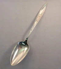 White Paisley-Gorham Sterling Table Serving Spoon