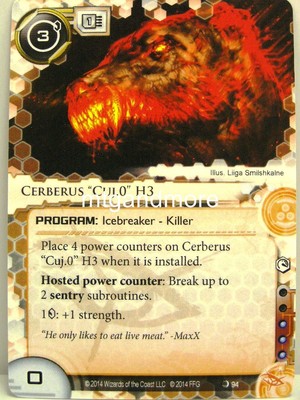 Android Netrunner LCG - 1x Cerberus ''Cuj.0'' H3  #094 Overdrive Runner Draft Pack
