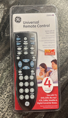 GE Universal Remote 25004 TV DVD DVR Satellite New In Box