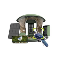 Birdfy 2 Smart Bird Feeder 3 Lenses & 2 Cameras, Dual Angles, Solar-Powered, ...