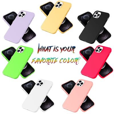 Für iPhone 12 Pro Max - Weiche Silikon Handy Schutz Hülle Soft Cover Case Bumper