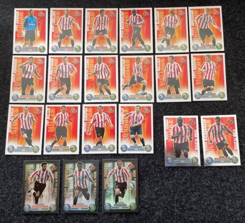 SUNDERLAND AFC SET OF 2007-08 MATCH ATTAX CARDS INCL STAR & MOM 21 X CARDS - Picture 1 of 11