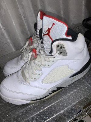 NIKE AIR JORDAN 5 RETRO White/Cement Gray US 12 UK 11 JP 30cm | eBay