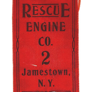 1909 Rescue Engine Co 2 Jamestown NY at Hornell NY Ribbon 6.75"H