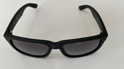 Ray-Ban P JUSTIN Sunglasses RB4165 Gray Polarized Lenses 622/T3 54-16 145 3P