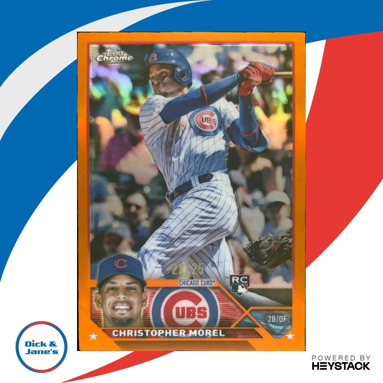 2023 Topps Chrome Christopher Morel Orange Refractor 22/25 #198 RC Chicago Cubs